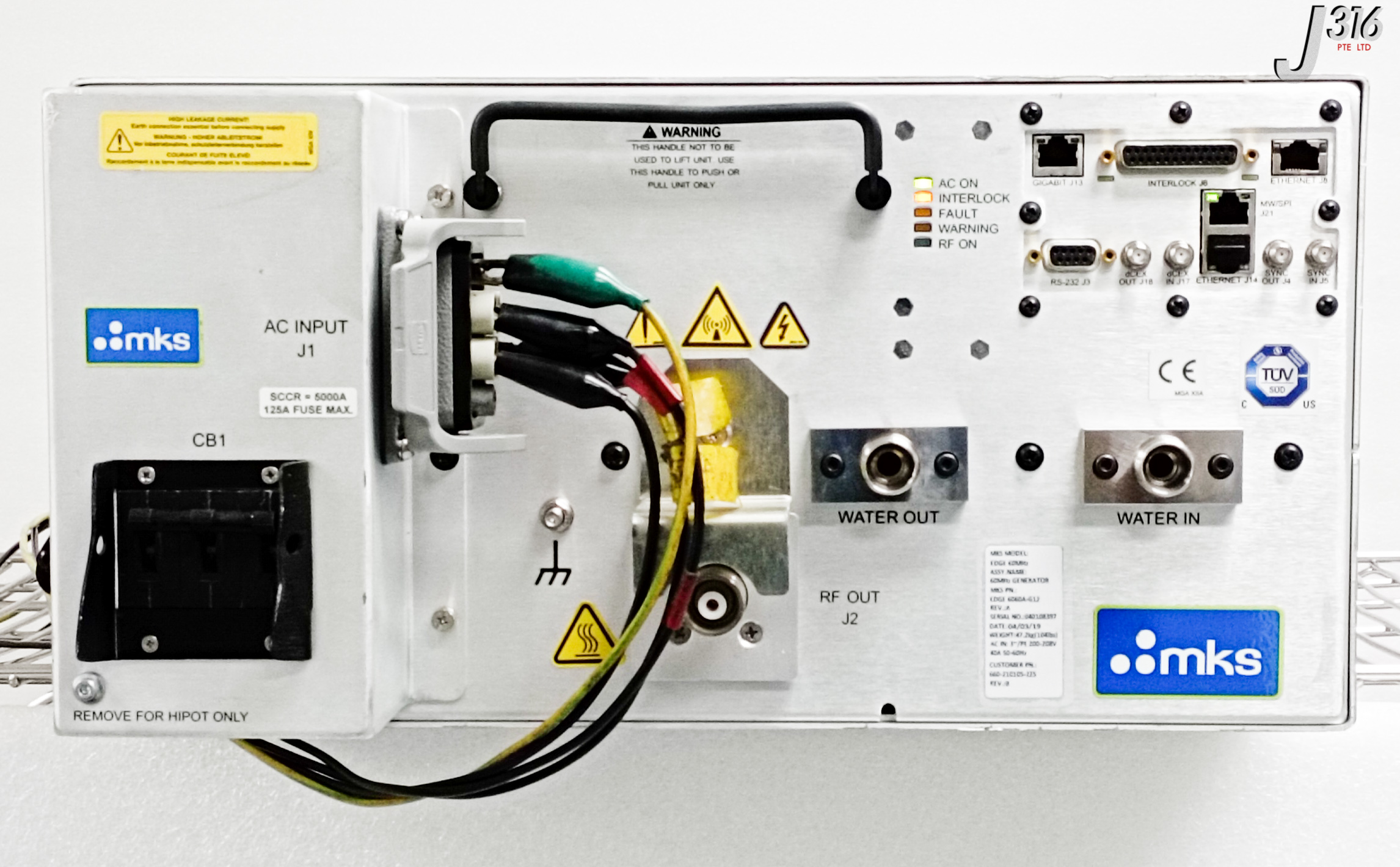 32374 MKS RF GENERATOR, 60MHZ GENERATOR, EDGE 6060A-G12 (WORKING